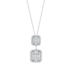 1.10 Karat Baget Pırlanta Kolye