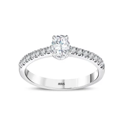 0.55 Karat Oval Tektaş Pırlanta Yüzük