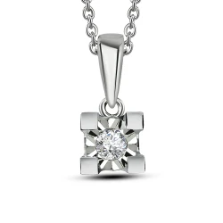 Pırlanta Tektaş Miracle Kolye (0.40 Ct. Görünüm)