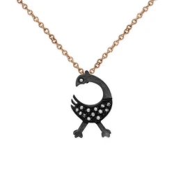 Pırlantalı Adinkra Enerji Sembolü (Sankofa) Kolye