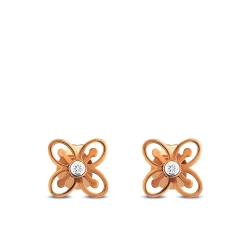 Pırlanta Varlık Sembolü Küpe (Bese Saka) Adinkra