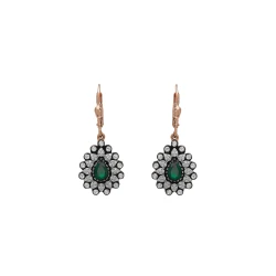 2.10 Karat Elmas Zümrüt Küpe