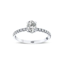 L'oval 0.74 Karat Oval Uluslararası Sertifikalı Tektaş Pırlanta Yüzük