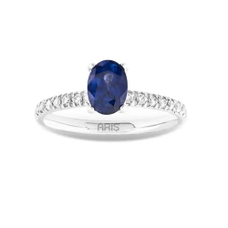 1.13 Karat Pırlanta Oval Safir Yüzük