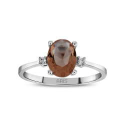 Pırlantalı Oval Kesim Zultanit Yüzük