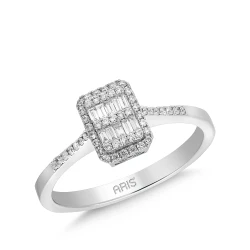 Pırlanta Fantezi Baget Yüzük Molfetta