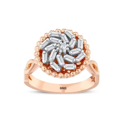 0.38 Karat Baget Pırlanta Pasta Yüzük