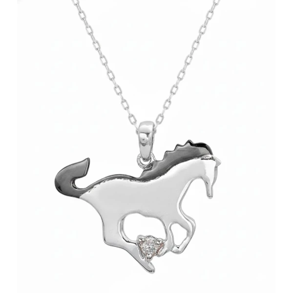 Pırlanta Altın At Kolye