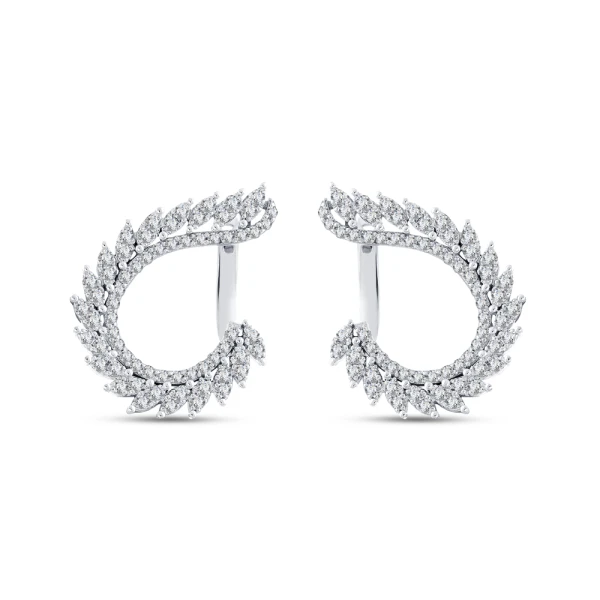 0.92 Karat Pırlanta Tasarım Küpe