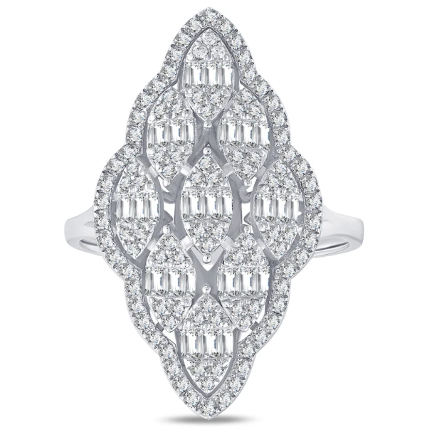 Baget Pırlantalı Tasarım Yüzük