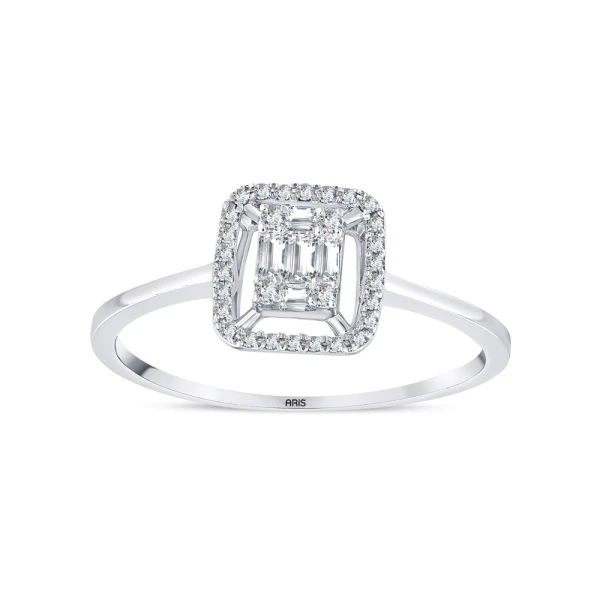 0.16 Karat Pırlanta Baget Yüzük