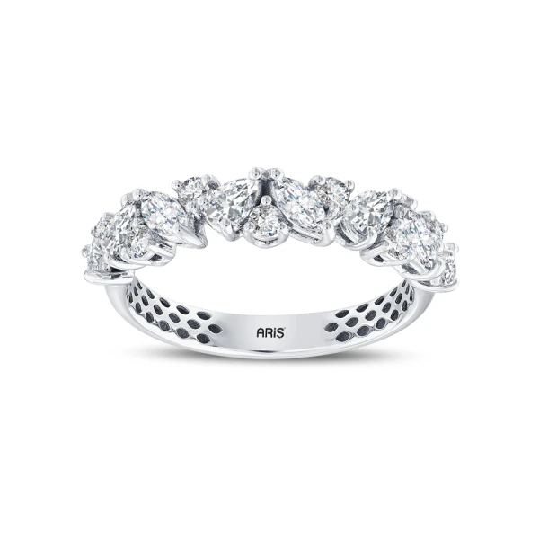 0.98 Karat Pırlanta Tasarım Yarımtur Yüzük