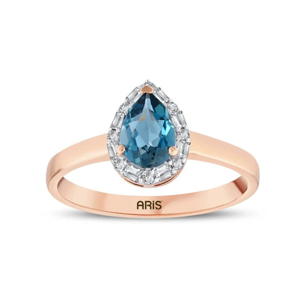 Damla Kesim London Topaz Blue Yüzük