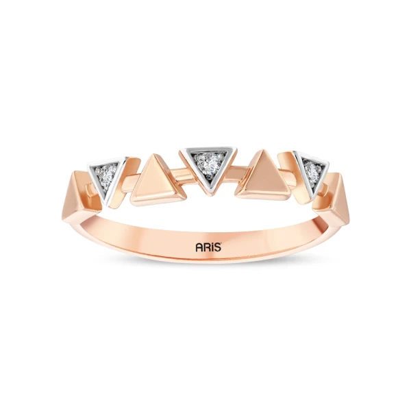 Pırlanta Üçgen Tasarım Yüzük