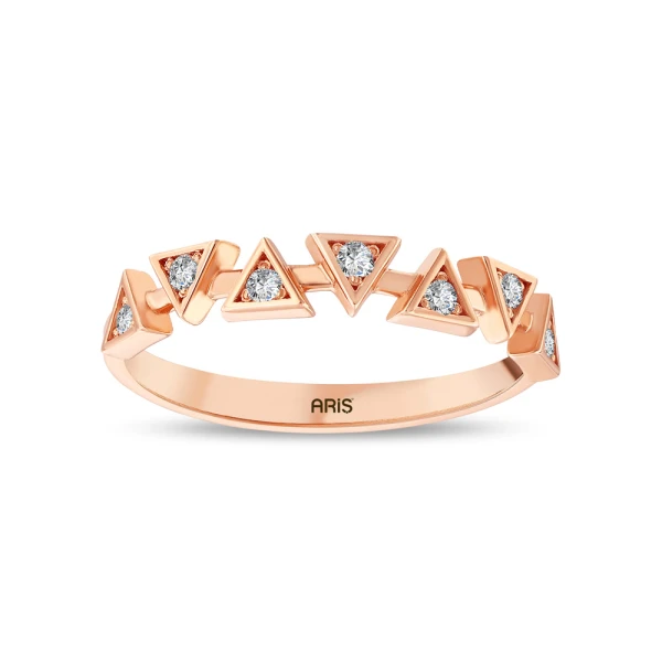 0.12 Karat Pırlanta Üçgen Tasarım Yüzük