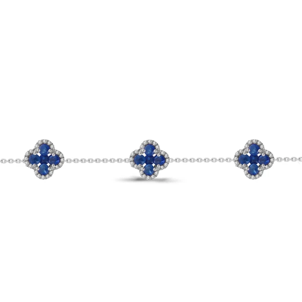 0.80 Karat Safir Yonca Bileklik