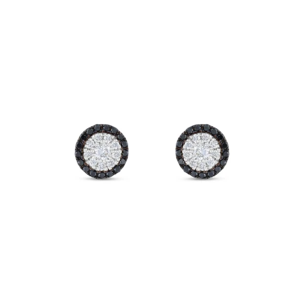 Siyah ve Beyaz Pırlantalı Küpe