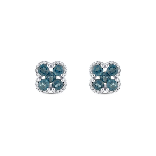 London Blue Topaz Pırlanta Küpe