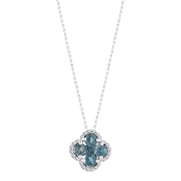 London Blue Topaz Pırlanta Kolye