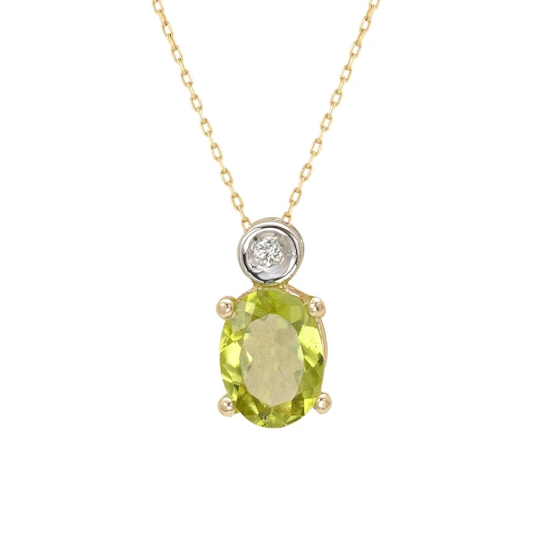 Pırlanta Peridot Kolye