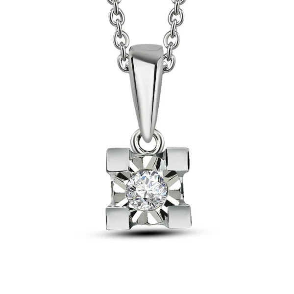 Pırlanta Tektaş Miracle Kolye (0.40 Ct. Görünüm)