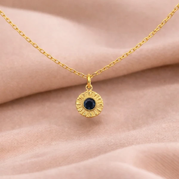 London Blue Topaz Kaplama Gümüş Kolye