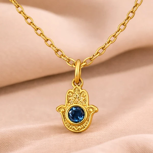 Fatma Ana Eli Kaplama Gümüş Kolye