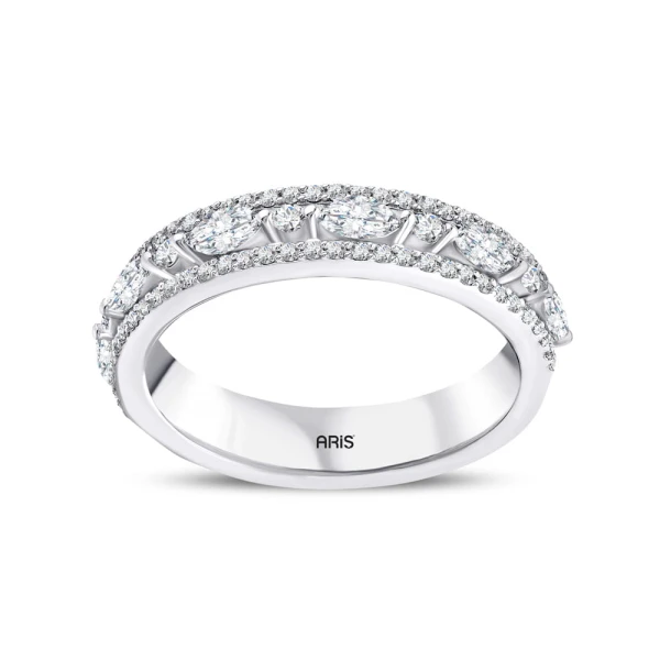 0.83 Karat Markiz Yarımtur Pırlanta Yüzük