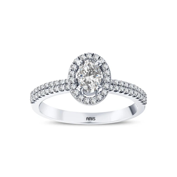 L'oval 0.61 Karat Oval Pırlanta Tektaş Yüzük