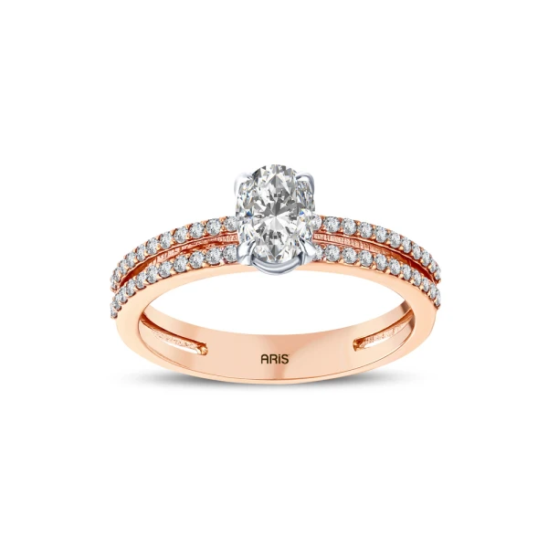 L'oval 0.83 Karat Oval Uluslararası Sertifikalı Kesim Tektaş Yüzük