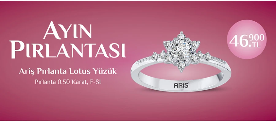 Ariş Ayın Pırlantası Lotus Pırlanta Yüzük