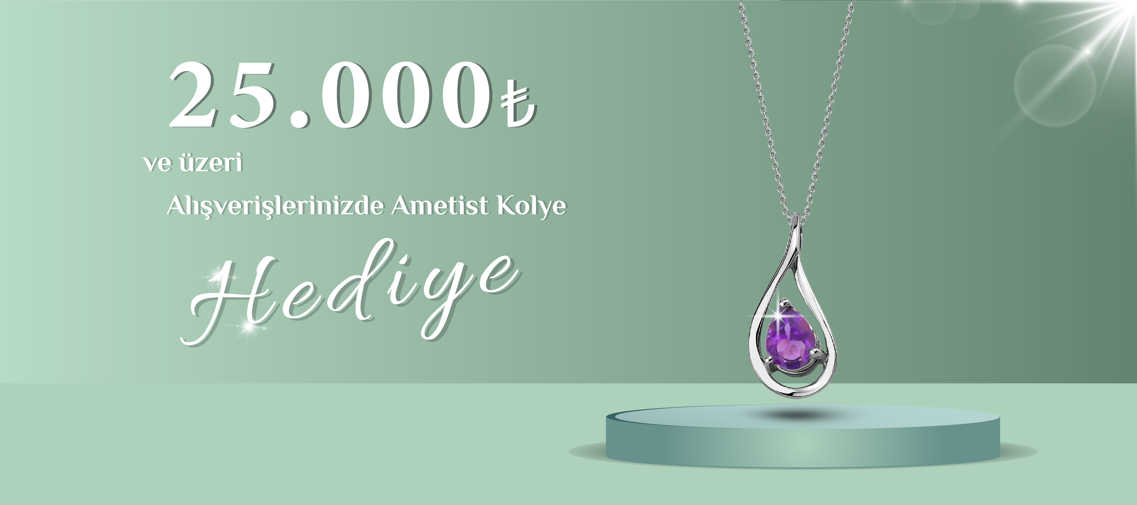 Ariş - Ametist Kolye Hediye