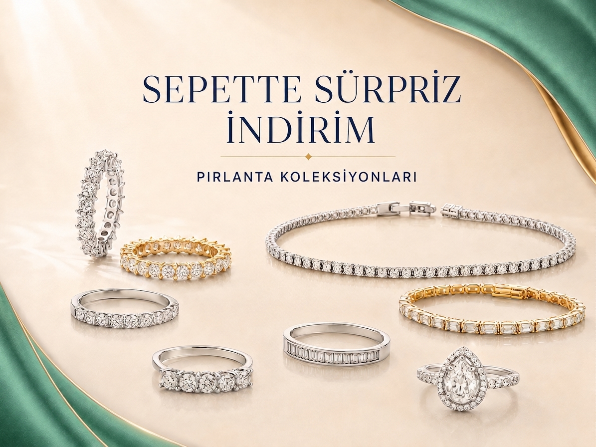 Pırlanta modeller sepette indirim kampanyası
